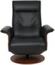 Fjords® Modern Living Hans Black Large Dual Motion Swivel Recliner-3