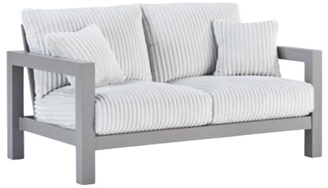 Hurley Park Outdoor Loveseat with Cushion - Gray Hurley Park Outdoor Loveseat with Cushion - Gray