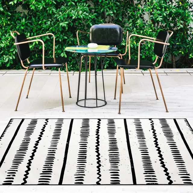 Renwil® Jasmine Black White 9' x 12'' Outdoor Area Rug-2