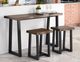Steve Silver Co. Jennings 3-Piece Cherry/Ebony Counter Dining Set-1