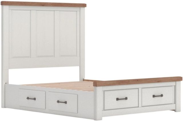 Benchcraft® Savonport 4-Piece Brown/White Queen Panel Storage Bedroom Set-3