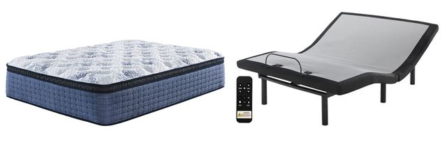 Sierra Sleep® by Ashley® Mt Dana 2-Piece Hybrid Euro Top and Better Adjustable Base Queen Mattress Set-0