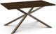 Amisco Customizable Asterisk Walnut 60" Rectangular Table with Metal Stand-0