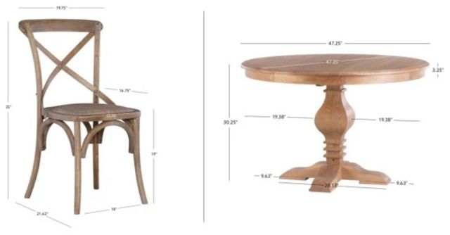 Powell® Banks 5-Piece Rustic Honey Dining Table Set-1