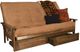 Kodiak Furniture Tucson Suede Peat/Rustic Walnut Queen Storage Futon with Mattress-0