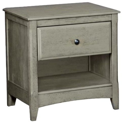 Night & Day Furniture™ Spices Secret 2 Brushed Driftwood Nightstand-0
