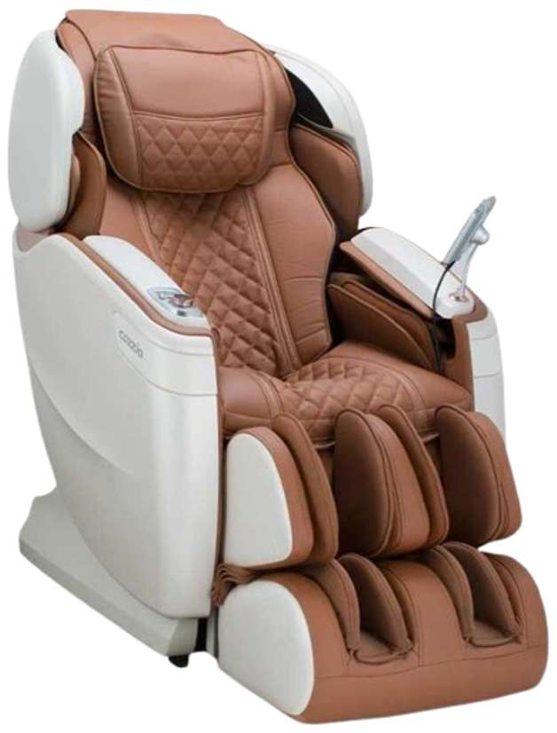 Cozzia® Qi™ SE Cappuccino/Pearl White Power Massage Chair