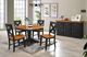 TEI Quinton Pecanl Dining Table with Black Pedestal Base-2