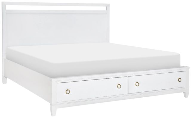 Legacy Classic Summerland White California King Panel Storage Bed-0