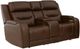 Signature Design by Ashley® Dreamer Brown Power Reclining Loveseat with Audio Seating-0