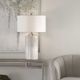 Uttermost® Georgios White Cylinder Table Lamp-1