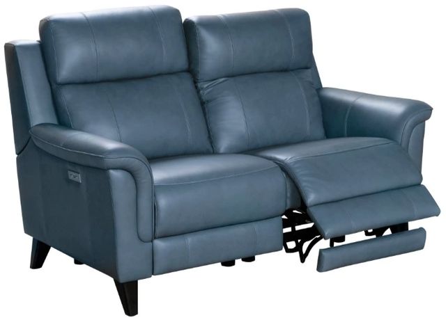 BarcaLounger® Kester Masen Bluegray Leather Power Reclining Loveseat-1