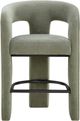 TOV Furniture Malone Green Chenille Counter Stool-2