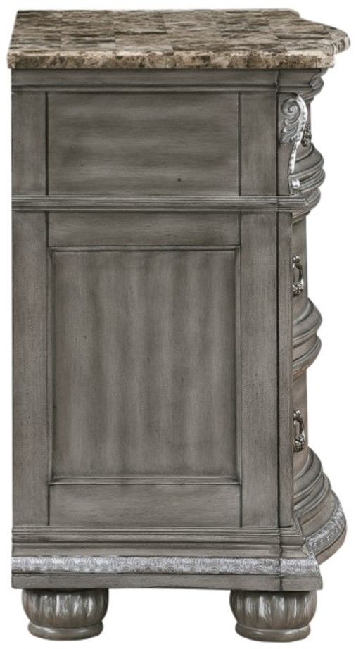 Homelegance® Bennington Gray Nightstand-3
