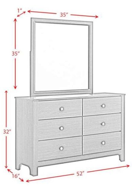 Elements International Sami Gray Dresser and Mirror-2