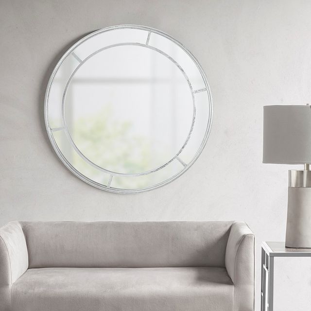 Olliix by Martha Stewart Katonah Silver Framed Décor Wall Mirror-3