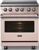 Viking® 5 Series 30" Blush Pro Style Induction Range with Polished Chrome Trim-4