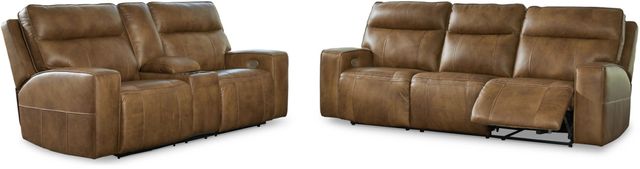 Signature Design by Ashley® Game Plan 2-Piece Caramel Living Room Set-0