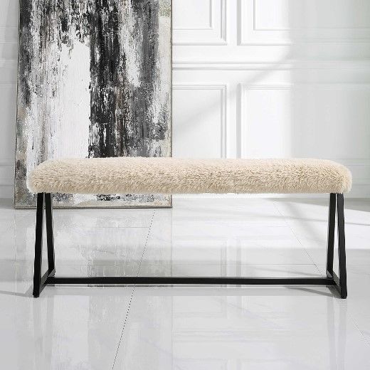 Uttermost® Taupo Beige Bench-1