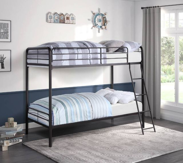 Homelegance® Lunar Dark Bronze Twin/Twin Bunk Bed-1