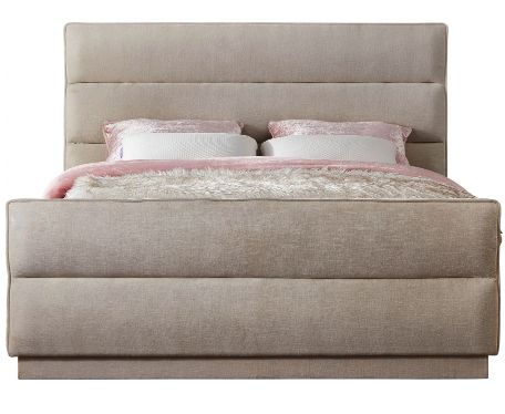 Meridian Furniture Paxton Beige Upholstered Queen Panel Bed-1