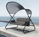 Furniture of America® Sandor Black Fabric/Steel Outdoor Swing Chair-1