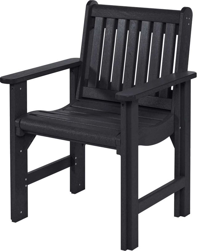 C.R. Plastic Generation Line Black Dining Arm Chair-1