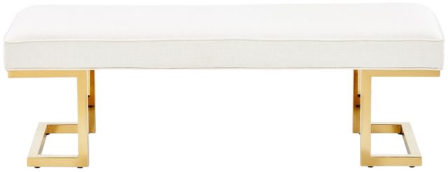 Michael Amini® Belmont Place Bright Gold Bed Bench -2