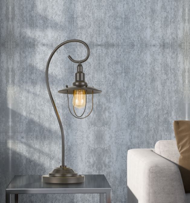 Cal® Lighting & Accessories Vigo Dark Bronze Downbridge Table Lamp-1