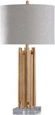 Harp & Finial® Vetenian Gold/White Table Lamp-0