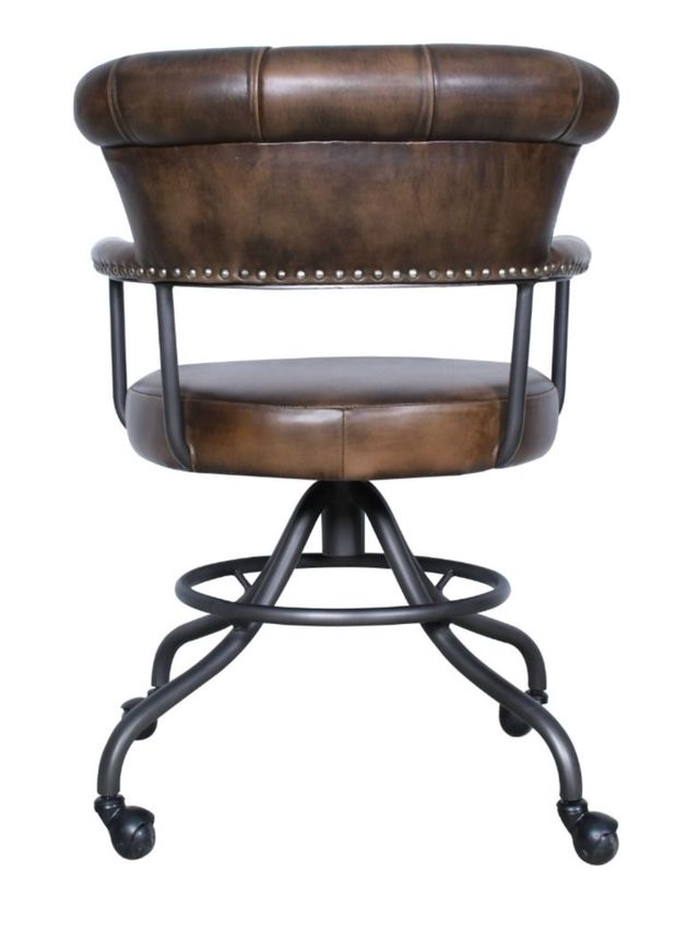 Home Trends & Design Essex Chesterfield Antique Whiskey Office Chair-3