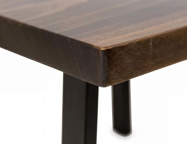 International Furniture Direct Zaphiro Brown Top End Table with Black Base-4