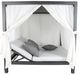 CabanaCoast® Customizable Muse Aluminum Outdoor Cabana Daybed Sling Roof with 4 Curtain-2