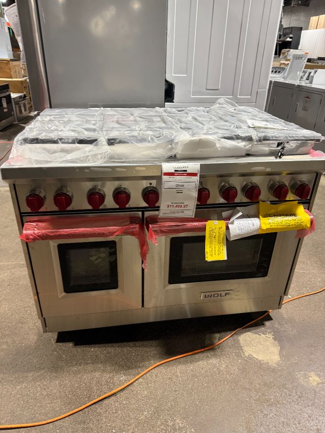 Wolf® 48" Stainless Steel Pro Style Natural Gas Range-0