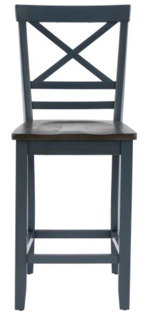 Powell® Laurel 2-Piece Blue Counter Stool Set-3