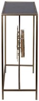 A & B Home Black Acrylic Tabletop With Champagne Iron Legs Console Table-2