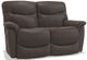 La-Z-Boy® James Walnut Leather Reclining Loveseat-0