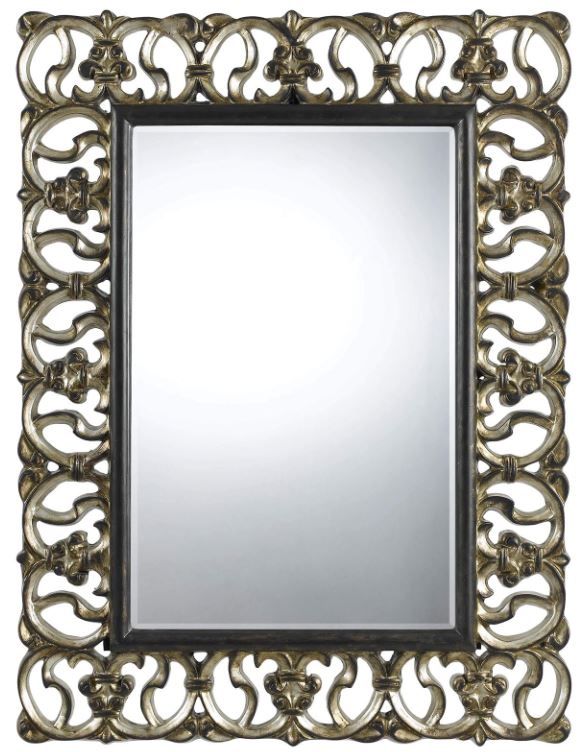 Cal® Lighting & Accessories Ormond Goldish Silver Beveled Mirror-0