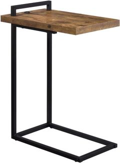 Coaster® Maxwell Antique Nutmeg Accent Table with Black Metal Base