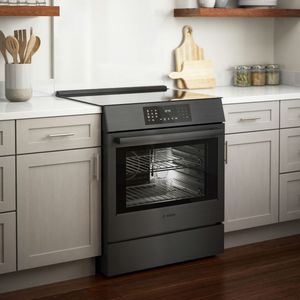 Bosch 800 Series 30" Black Stainless Steel Slide-in Induction Range