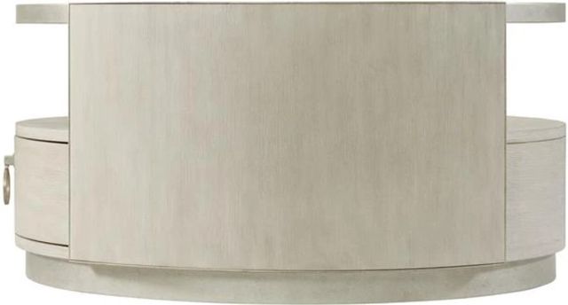Riverside Furniture Maisie Glass Top Round Coffee Table with Champagne Base-3