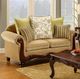 Furniture of America® Banstead Tan/Dark Cherry Loveseat-0