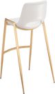 Zuo Modern Desi White & Gold Barstool Chair-4