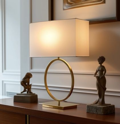 YHD Circlet Gold One Light Table Lamp-1