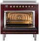 Ilve® Nostalgie II Series 36" Burgundy Pro Style Induction Range-1