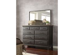 Plank Road Charcoal Dresser and Mirror