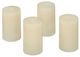 A & B Home 4-Piece Ivory White Candle Set-0