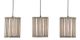 Currey & Company Daze Antique Brass/White Trio Pendant-0