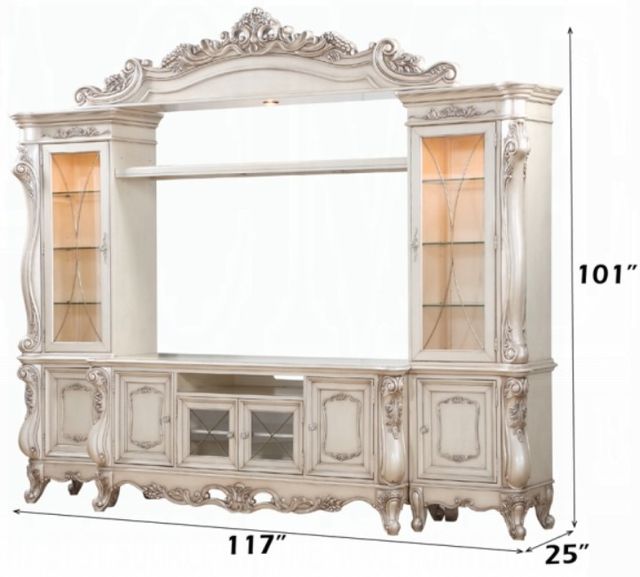 ACME Furniture Gorsedd Golden Ivory Entertainment Center-2