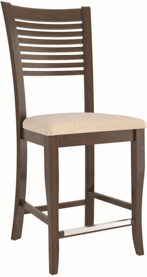 Canadel® Canadel Cognac Washed Upholstered Fixed Stool-0